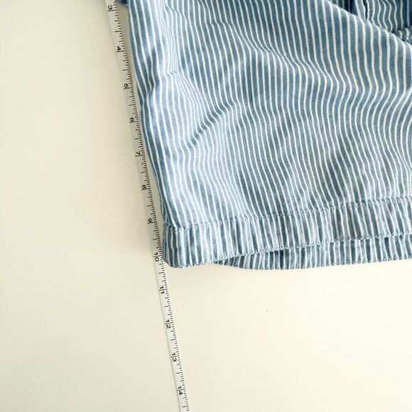 Oakley Mens Bermuda Casual Pinstripes Shorts Powder Blue White Size 36 - Picture 9 of 10